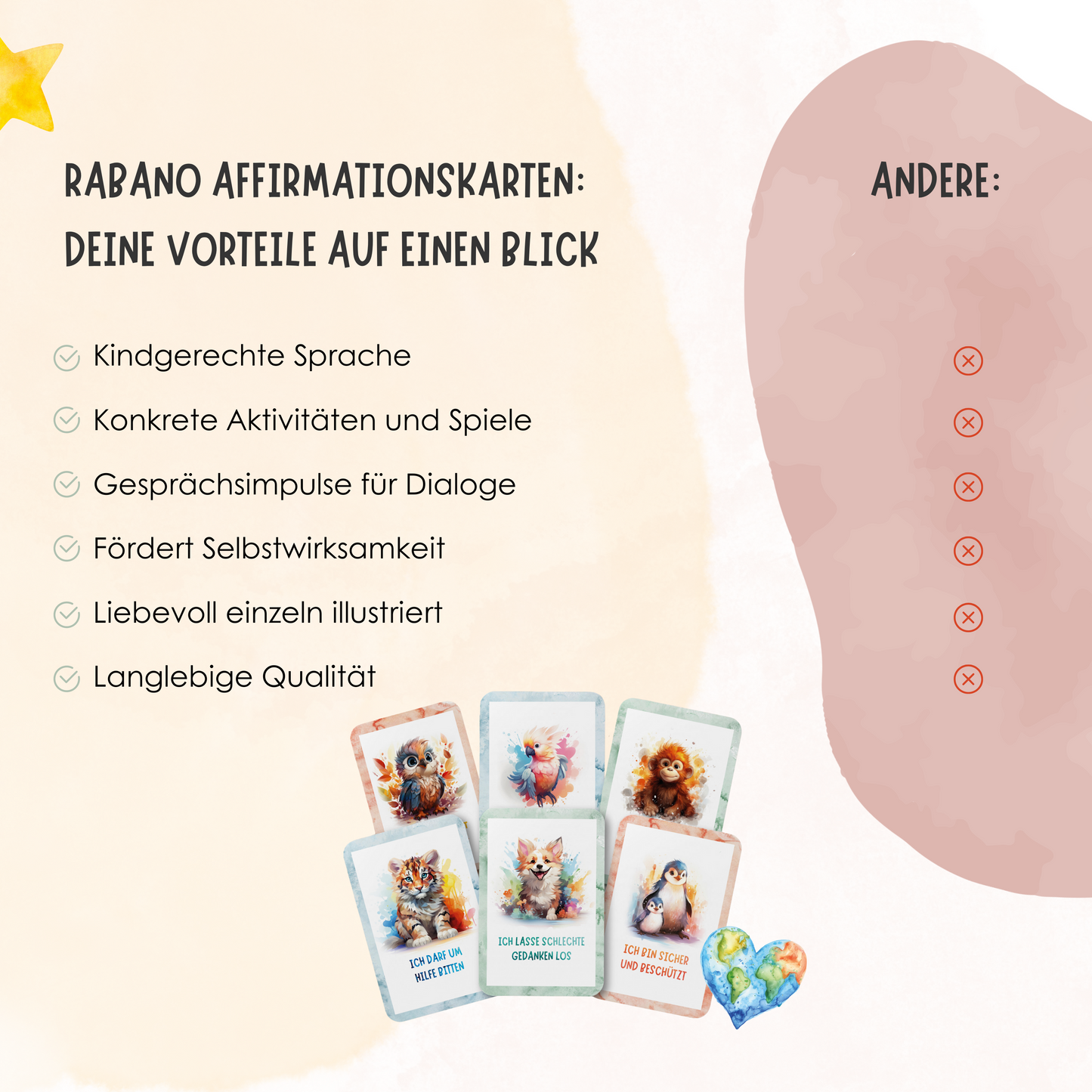 52 Affirmationskarten für Kinder