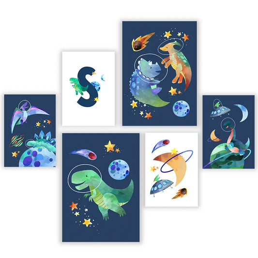 space dinosaurs | gallery wall | Customizable
