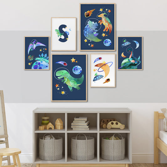 space dinosaurs | gallery wall | Customizable
