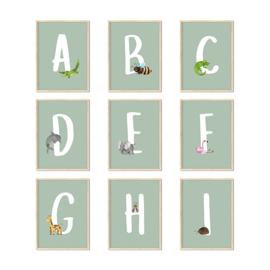 Animal ABC | Letter green | freely selectable