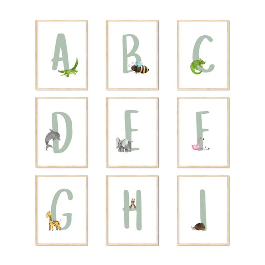 Animal ABC | Letter white | freely selectable